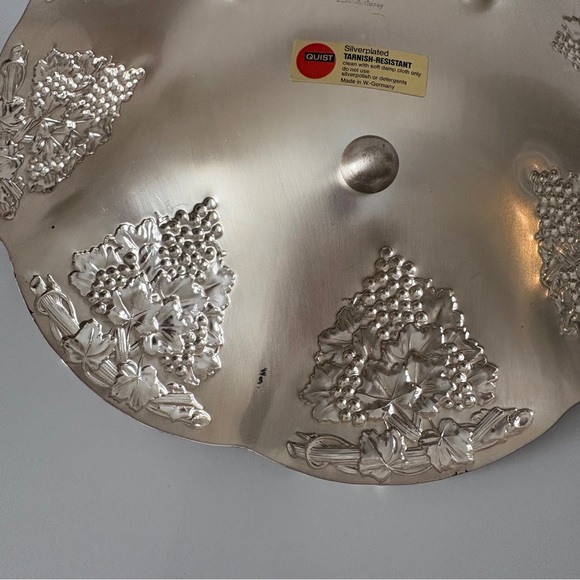 Vintage Silver Plated Footed Fruit Centerpiece Bowl Quist Made in West Germany - Picture 5 of 11